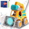 Bubble Machine Toddler Toys,CreatiMachi Engineering Vehicle Bubbles Lawn Mower Kids Toy,Ideal Gifts for 1,2,3 Year Old Boy,Girl,Baby Birthday,Grill,Rechargeable,Safe Summer Outdoor Toys,Yellow view 1