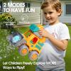 Bubble Machine Toddler Toys,CreatiMachi Engineering Vehicle Bubbles Lawn Mower Kids Toy,Ideal Gifts for 1,2,3 Year Old Boy,Girl,Baby Birthday,Grill,Rechargeable,Safe Summer Outdoor Toys,Yellow view 3