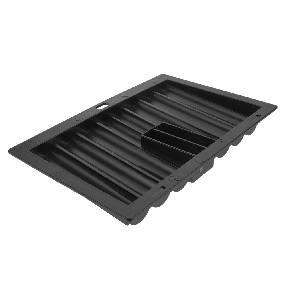 Vaguelly Multi-function Poker Chip Tray Portable Acrylic Poker Chip Case Organized Storage for Easy Gameplay