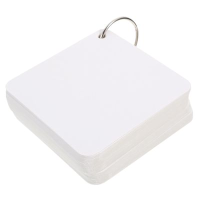 200 Blank Flash Cards with Binder Rings Pre-Hole Punched Notecards for Studying Multipurpose White Index Cards for Learning and DIY Projects