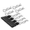 ARTIBETTER 4pcs Rc Body Clips Lightweight Aluminum Alloy Clips for Rc Cars Easy Replacement Pin for Shells Black view 1