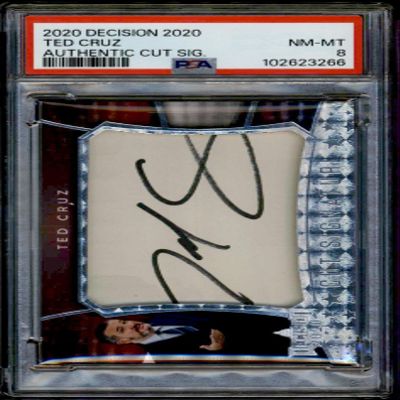 2020 Leaf Decision Ted Cruz Cut Signatures #NA (Auto) (PSA 8)