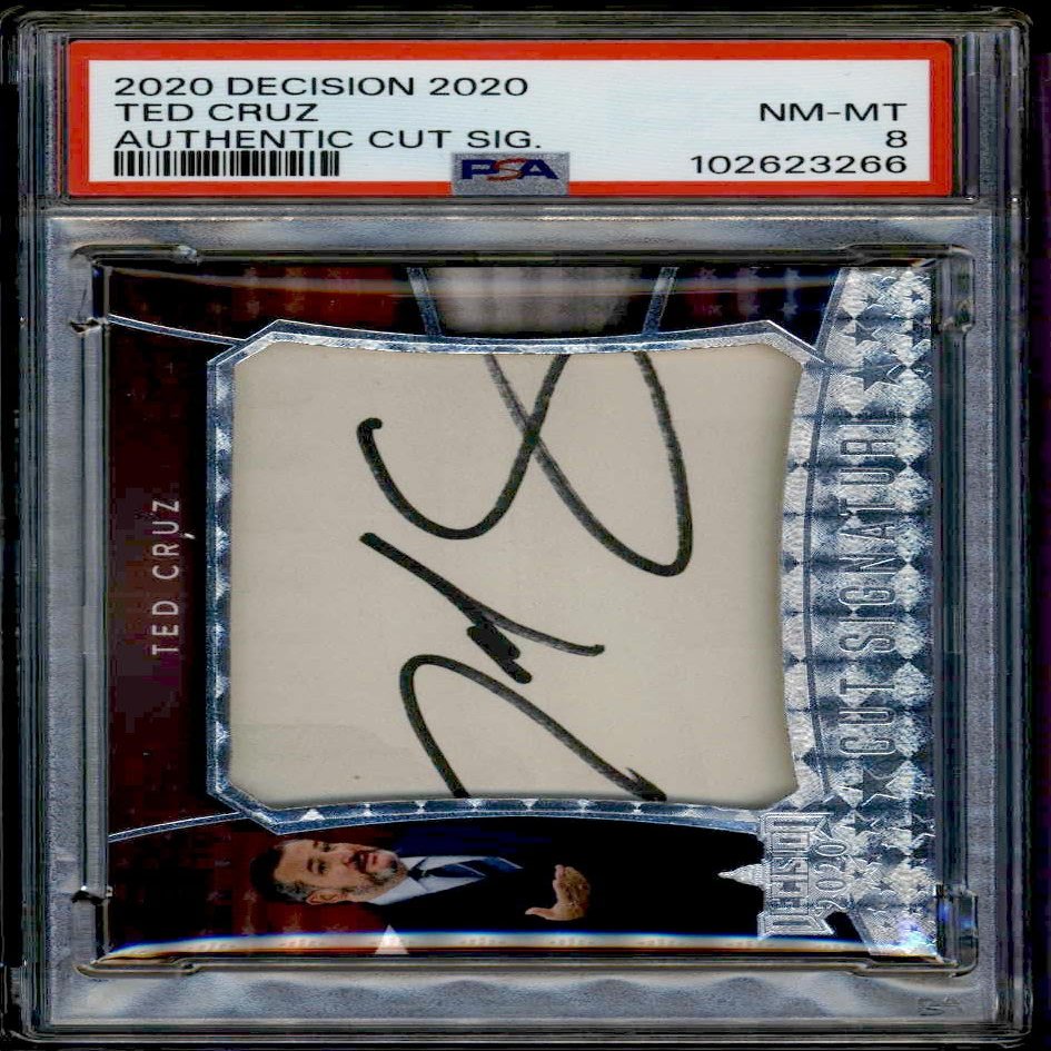2020 Leaf Decision Ted Cruz Cut Signatures #NA (Auto) (PSA 8)
