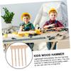 Kisangel 5pcs Mini Wooden Hammers for Boys and Girls Creative Small Mallets for Fun Hand Training and Play Safe Smooth Surface Toy Hammers for Boys and Girls view 4