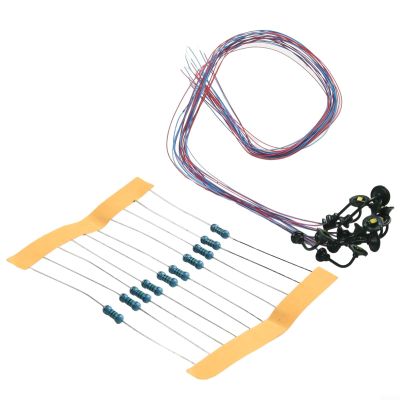 10Pcs HO Scale 1:87 LED Hanging Lamps With Resistors, Outdoor Wall Goose Neck Light, LED Lamps Model for Dollhouse Micro-Landscape Railway Bonsai Decor, For 3V Supply Voltages 20MA AC DC