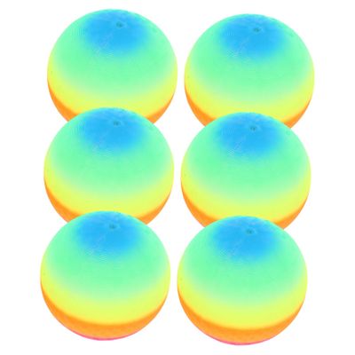 SUPVOX 6pcs Thickened Rainbow Balls PVC Kickball for Boys and Girls for Indoor and Outdoor Playground Activities Bouncing Fun for Boys and Girls