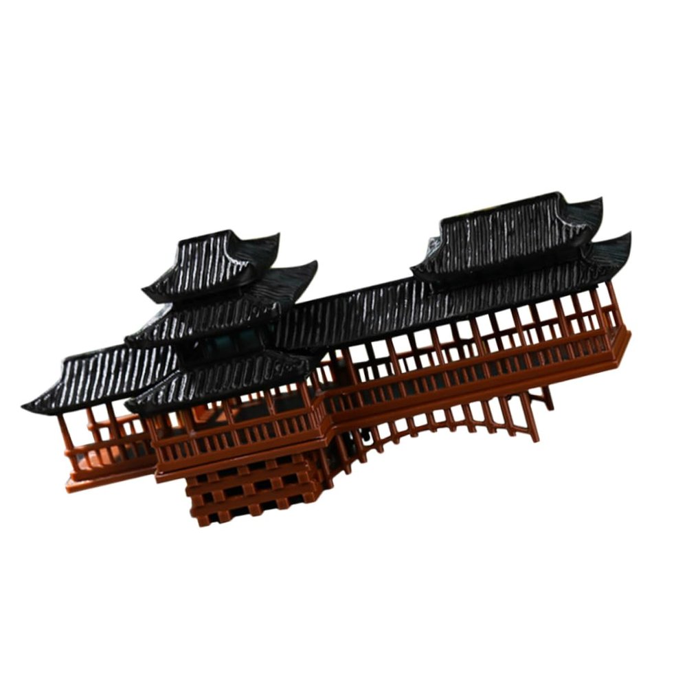 HOLIDYOYO Miniature Bridge Figurine Traditional Asian Decor for Bonsai Gardens Feng Shui Landscape Ornaments for Accessories and Courtyards
