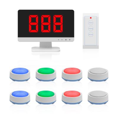 ECGOIOE Game Show Buzzer System Family Feud Buzzer Add Up to 32 Buttons 262ft Jeopardy Buzzers for Classroom School Competition