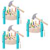 Kisangel 3sets Interactive Boys and Girls Hammer Toys Pounding Hammer Nails Workbench Toy for Preschoolers Learning view 1