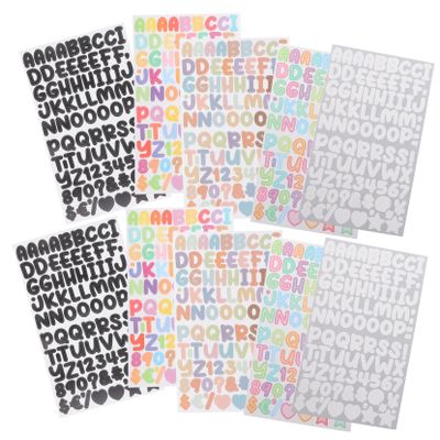 Angoily 45sheets Alphabet and Number Stickers of Adhesive Decals for Scrapbooking Craft Projects Greeting Cards and More for Creative