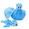 3D Printed Dragon Hatching Egg Toy  Collectible Articulated Fantasy Figure with Opening Eggshell  Unique Gift (Blue 2 Dragons and 1 Egg) view 1