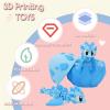 3D Printed Dragon Hatching Egg Toy  Collectible Articulated Fantasy Figure with Opening Eggshell  Unique Gift (Blue 2 Dragons and 1 Egg) view 2