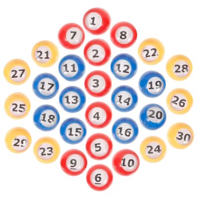 Kisangel 30pcs Bingo Balls Lottery Balls Raffle for Bingo Machine Numbered Entertainment Safe Reusable Game for Party Event