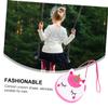 PartyKindom Unicorn Shape Crossbody Bag for Boys and Girls Plush Cartoon Zipper Design Shoulder Bag Cute Round Storage Purse for Children for Travel and Everyday Use view 4