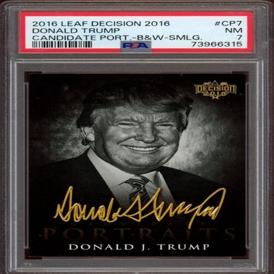2016 Leaf Decision Trump Portraits B&W Mouth Open #CP7 (PSA 7)