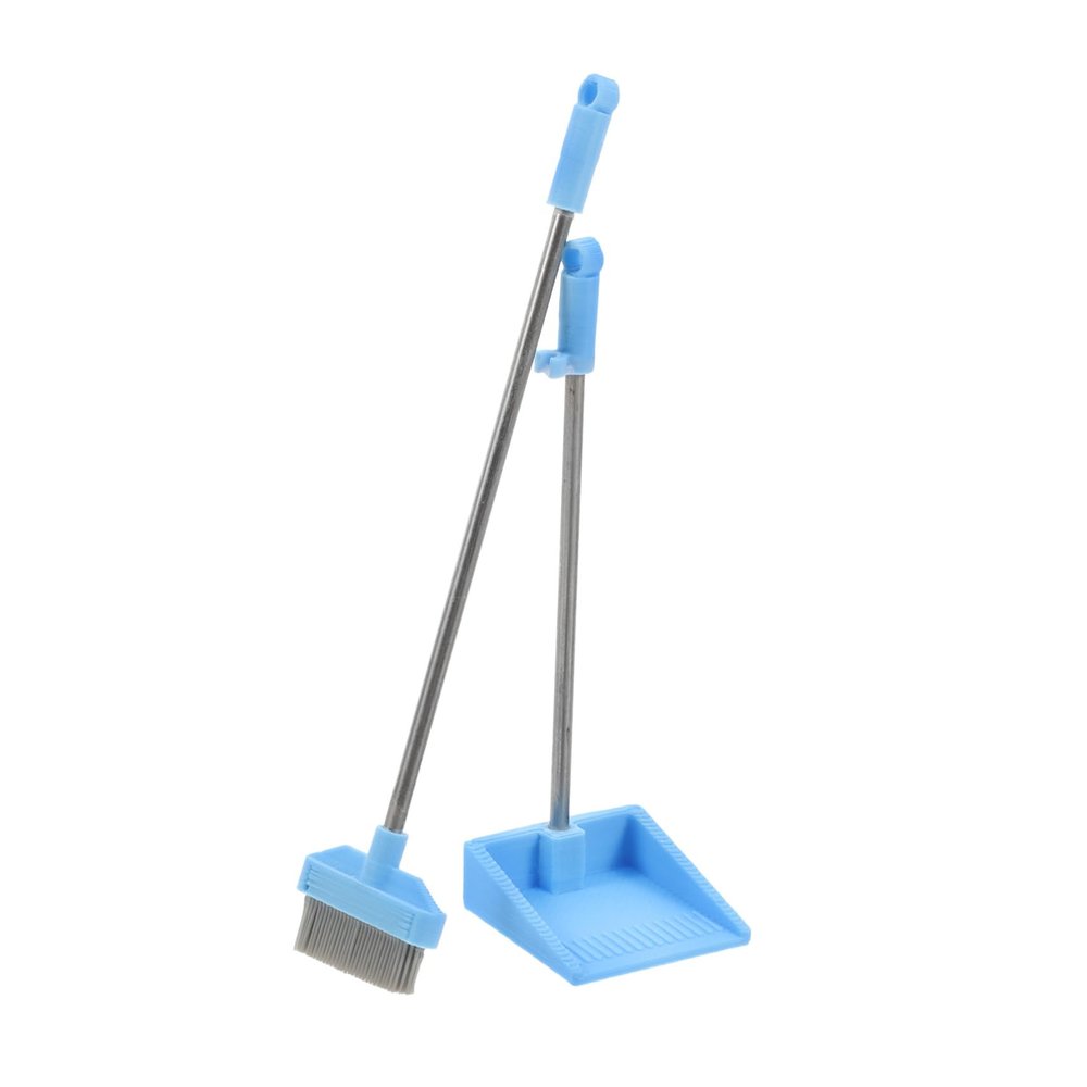 DOITOOL Miniature Cleaning Tools Set Scale Dollhouse Broom and Dustpan Realistic Housekeeping Props for Playhouses and Mini Figurines Durable and Easy to Carry