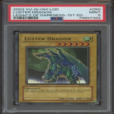 2003 Yu-Gi-Oh! LOD (1st Ed.) Luster Dragon #LOD-050 (PSA 9)