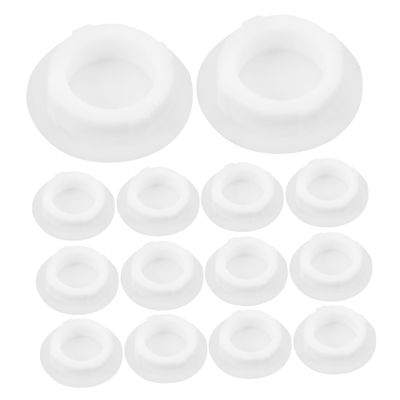 20pcs White Silicone Piggy Bank Bottom Plug Round Secure Fit Xmas
