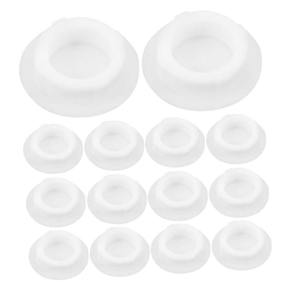 20pcs White Silicone Piggy Bank Bottom Plug Round Secure Fit Xmas