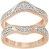 Twinkle Tinsel -1 Ct Round Cut Diamond Wrap Enhancer Engagement Ring 14K Rose Gold Over Women's 925 sterling silver (white, 7) view 3