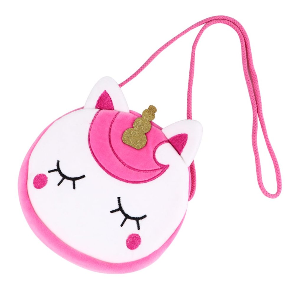 Healvian Chic Straddle Bag Unicorn Shape Zipper Closure Boys and Girls Cartoon Bag Unique Design for Girls