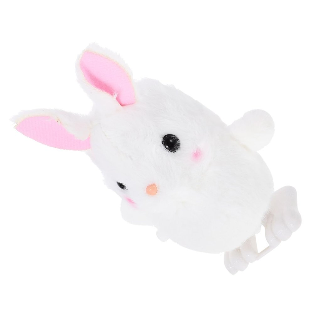DECHOUS Clockwork Plush Bunny Toy Wind-up Hopping Rabbit for Boys and Girls Playtime for Parties and Indoor Fun Engaging Cartoon Animal Toy