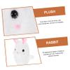 DECHOUS Clockwork Plush Bunny Toy Wind-up Hopping Rabbit for Boys and Girls Playtime for Parties and Indoor Fun Engaging Cartoon Animal Toy view 2