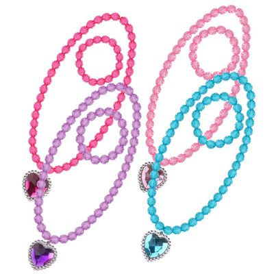 ERINGOGO Little Girls Jewelry Set Princess Necklace Bracelet Toddler Girls Toy Gems Jewelry Kit
