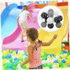 Ciieeo 50pcs Ocean for Boys and Girls Lightweight Plastic Swimming Pool Decoration and Party Fun Black White and Dark Gray Net Bag view 4