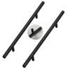 YDLJEHQO Wardrobe Door Handles,2pcs Aluminum Alloy Drawer Handles Black T Bar,Cupboard knockers Bedroom Knob Knobber for Dresser,Furniture Hardware(Hole Distance 192mm) view 1