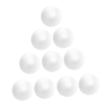 FONDOTIN 12pcs Solid Foam Balls White DIY Craft Material Boy Girl Ball Model for Preschool Kindergarten Projects