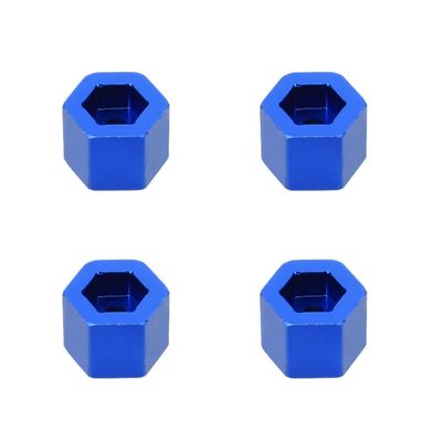 Alloy 7mm hex to 12mm Converter for Bigger Wheel, 9.5mm Thick for 1/18 Axial Yeti Jr. Can-Am Maverick(Navy Blue)