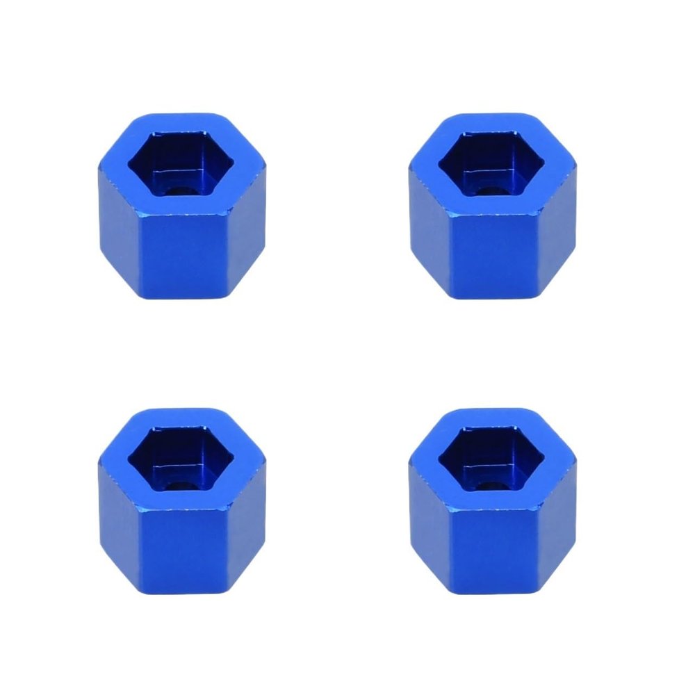 Alloy 7mm hex to 12mm Converter for Bigger Wheel, 9.5mm Thick for 1/18 Axial Yeti Jr. Can-Am Maverick(Navy Blue)
