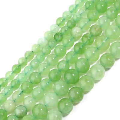 1 Strand Natural Stone Green Peridot Bead Round Beads For DIY Bracelets Necklace Making Accessories 6/8/10mm,Green,6mm (approx 57pcs)