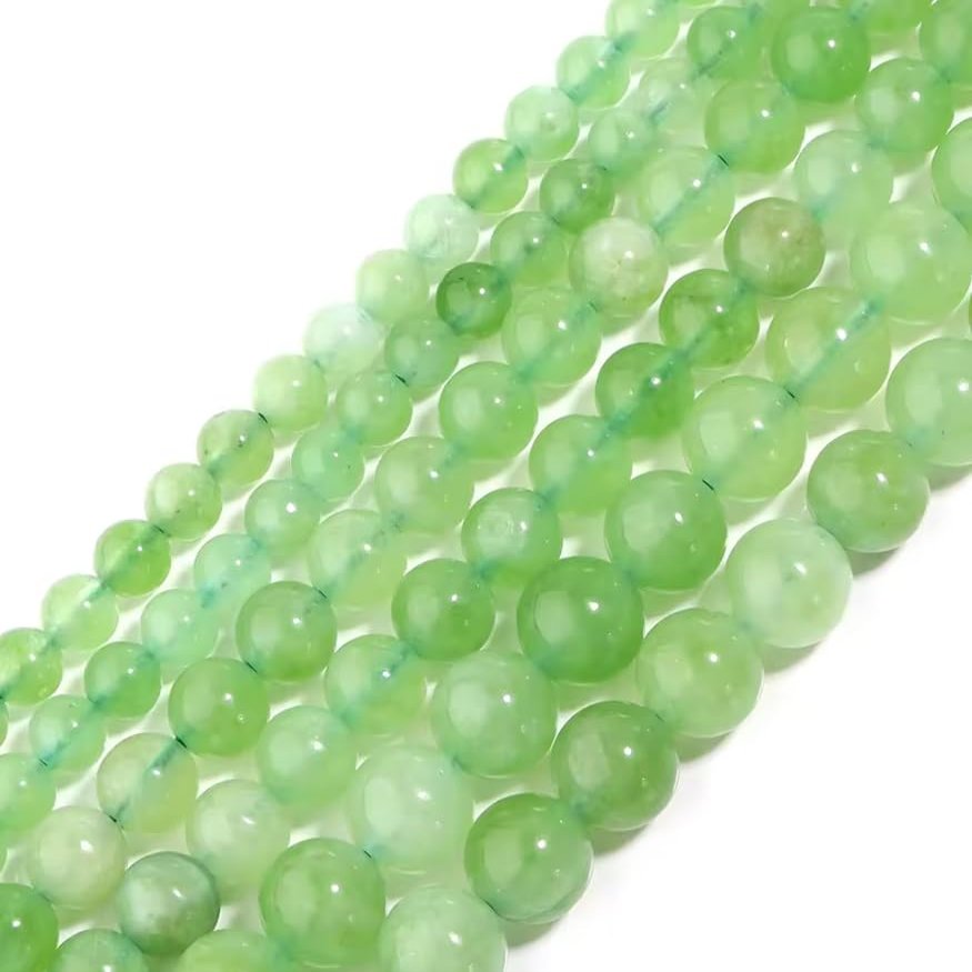 1 Strand Natural Stone Green Peridot Bead Round Beads For DIY Bracelets Necklace Making Accessories 6/8/10mm,Green,6mm (approx 57pcs)