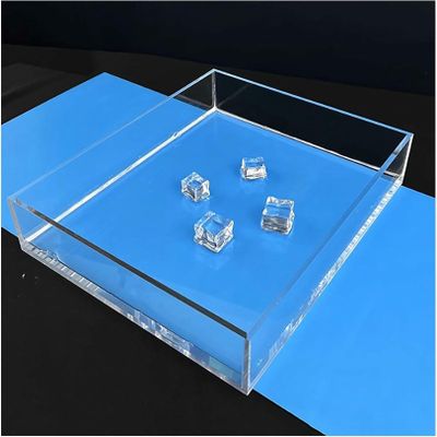 6/10CM Height Low Shallow Tank,Creative Photography Shooting Water Tray,Shooting Props Photography Storage Tray,Acrylic Display Case Showcase
