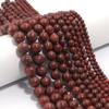 1 String Natural Red Sesame Stone Beads 4/6/8/10/12mm Jaspe Round Loose Bead For Making DIY Earring Bracelets Necklace,Red Sesame Stone,10mm(approx 32pcs) view 2