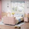 Anbuy Pink Scalloped Nursery Chests and Nursery Chests and Dresser for Kids Bedroom Wood 6 Drawer Dresser, Dressers & Chests of Drawers with Metal Handles for Bedroom, Nursery, Hallway view 3