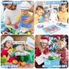 105Pcs Kids Kitchen Playset, Play Kitchen Accessories, Pretend Play Food Tea Party Set, Toy Kitchen Kids Cooking Real with ApronChef Hat, Utensils Cookware, Toy Organizer, Birthday Gift for Toddler view 2