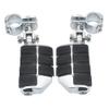 QCWLDKJRV Motorcycles Clamp Floor Boards Chrome Footrest Pedal Footpegs Mount Fit for Harley(Stye C) view 1