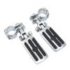 QCWLDKJRV Motorcycles Clamp Floor Boards Chrome Footrest Pedal Footpegs Mount Fit for Harley(Stye C) view 2