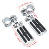 QCWLDKJRV Motorcycles Clamp Floor Boards Chrome Footrest Pedal Footpegs Mount Fit for Harley(Stye C) view 4