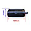 QCWLDKJRV Gloss Black and Chrome Motorcycle FootPegs Rest Fit for Harley XL Sportster Fit for Softail Glide Fat Boy(Gloss Black) view 3