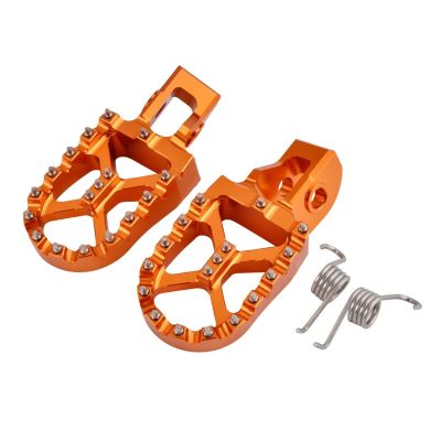 QCWLDKJRV Fit for Husqvarna TE 300 250 FE 350 450 501 Floor Boards FootRest Footpegs Rests 2017-2023(Orange)
