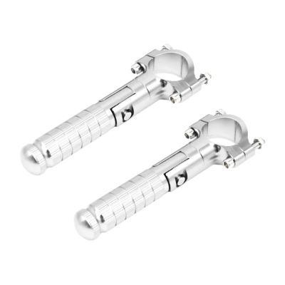 QCWLDKJRV 920L Lightweight Adjustable Motorcycle Floor Boards Support Aluminum Pedals Enhanced(Silver)