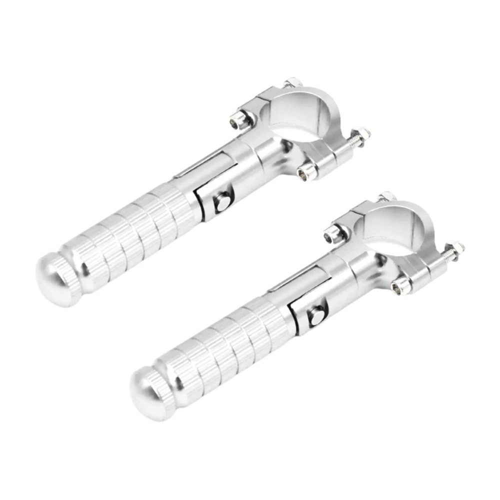 QCWLDKJRV 920L Lightweight Adjustable Motorcycle Floor Boards Support Aluminum Pedals Enhanced(Silver)