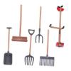DECHOUS 6pcs Farm Tool Set Realistic Simulation Play Set for Boys and Girls Table Decor Landscape Accessory view 1
