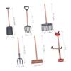 DECHOUS 6pcs Farm Tool Set Realistic Simulation Play Set for Boys and Girls Table Decor Landscape Accessory view 2