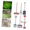 DECHOUS 6pcs Farm Tool Set Realistic Simulation Play Set for Boys and Girls Table Decor Landscape Accessory view 4