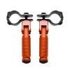 QCWLDKJRV Aluminum Motorcycle Part 8mm Universal Pedals Folded Footrest Footpeg Motorcycles Mopeds(Orange) view 1